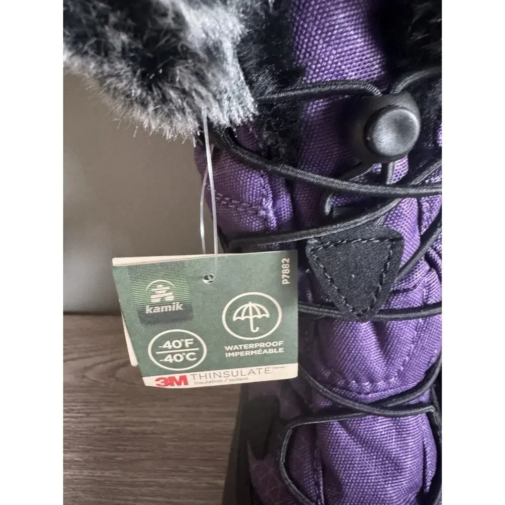 Kamik Women’s Powdery 3 Insulated Waterproof Winter Boot Grape Size 5